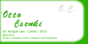 otto csenki business card